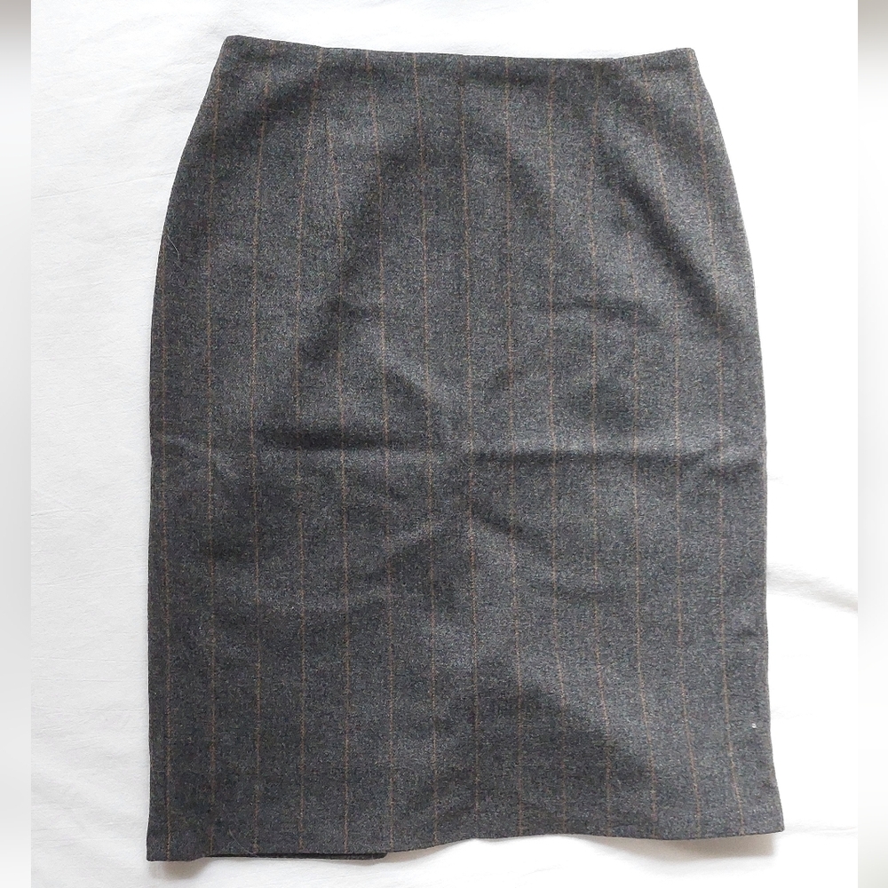 Piazza Sempione Charcoal Pinstripe Skirt